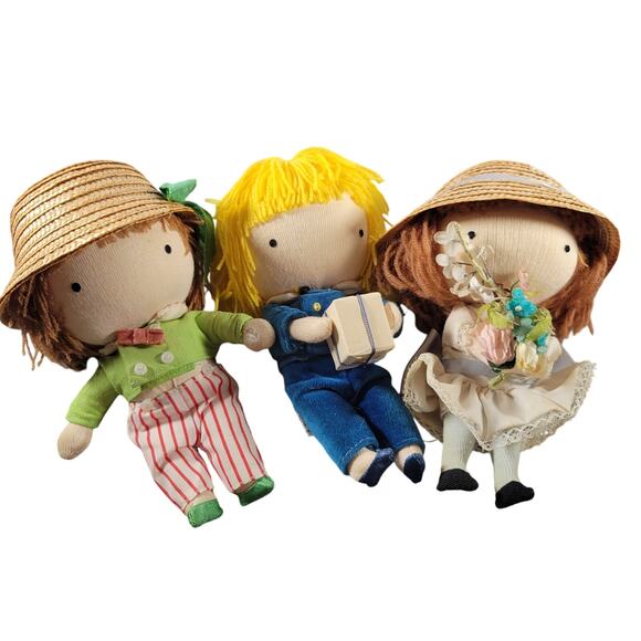 Vintage Joan Walsh Anglund Pocket Dolls 1975 Set of 3 Collectible Dolls - Picture 14 of 15